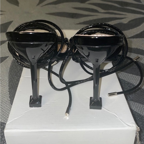 Black shein Strappy faux patent leather 4 inch heels. - Picture 3 of 3